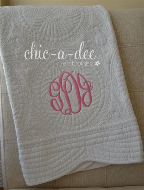 Items similar to Monogrammed Baby Quilt on Etsy