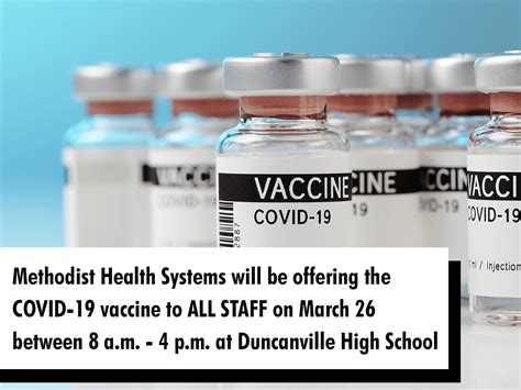 Methodist Health Hosts COVID Vaccine At Duncanville ISD