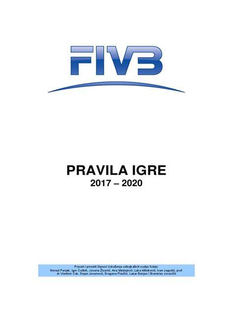 Odbojka - Pravila Igre | PDF