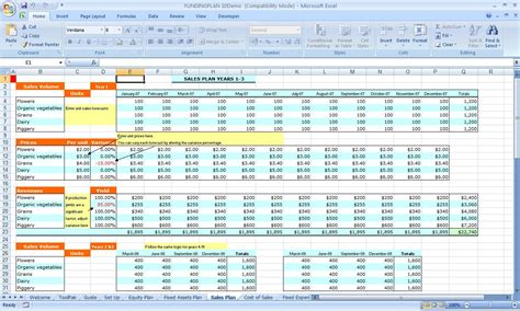 Financial Plan Template Free Spreadsheet Templates for Business Finance ...