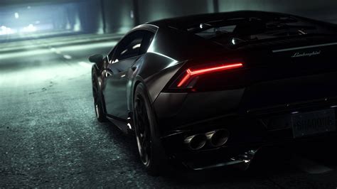 Download Left Taillight Black Lamborghini Wallpaper | Wallpapers.com