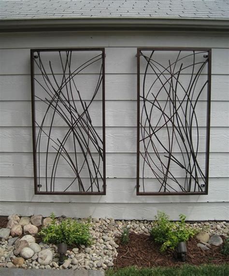 20 Collection of Abstract Outdoor Metal Wall Art