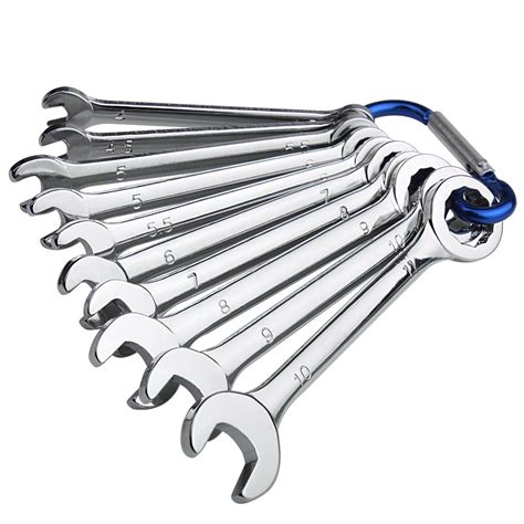 10PCS Mini Combination Wrench Spanner Set 4-11mm Metric Small Engineer ...