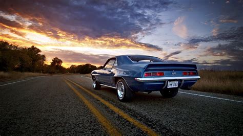 Wallpaper : 2560x1440 px, Chevrolet Camaro, old car, road 2560x1440 ...