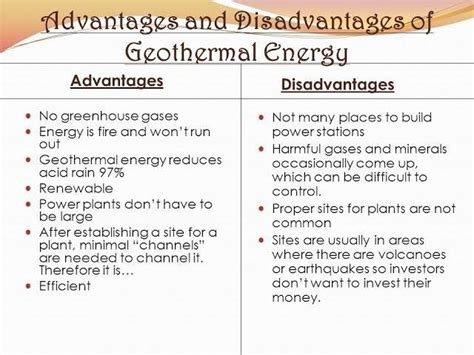 Advantages And Disadvantages Of Geothermal Energy