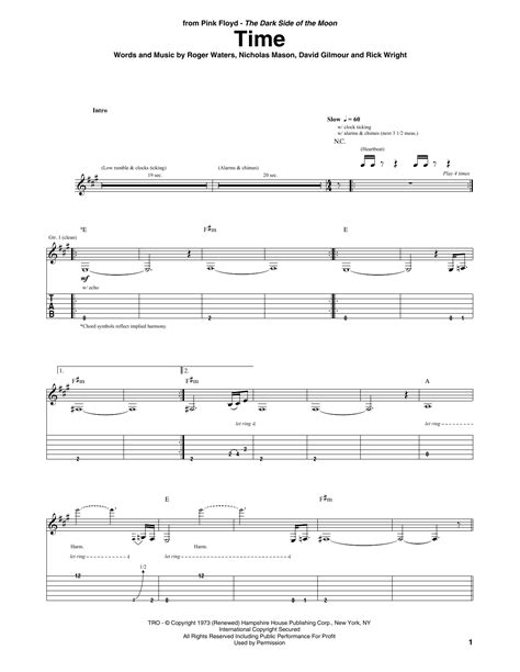 Time by Pink Floyd - Guitar Tab - Guitar Instructor