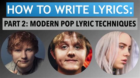 How To Write Lyrics (Part 2-Common Techniques) (Songwriting Tips ...