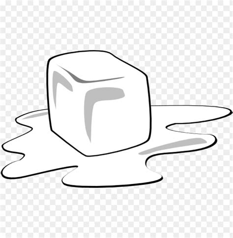 Ice Cube Clip Art - Ice Cube Melting Black And White PNG Transparent ...