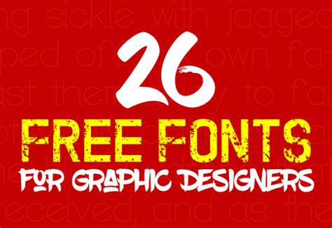 26 Fresh Free Fonts for Graphic Designers