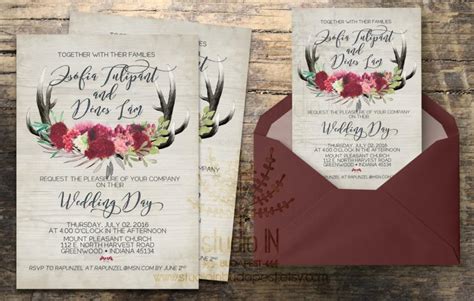 Rustic Wedding Invitation, Rustic Wedding, Invite Calligraphy, Boho ...