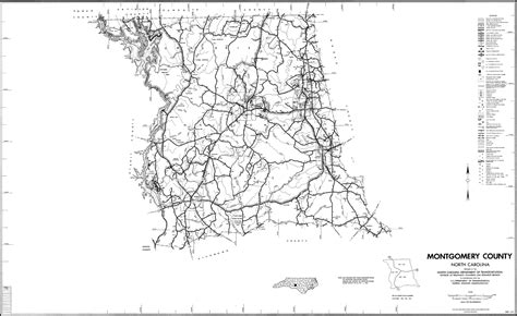 1990 Road Map of Montgomery County, North Carolina