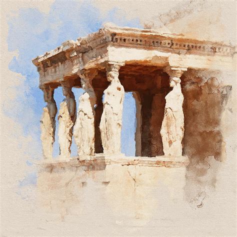 Acropolis of Athens - 05 Painting by AM FineArtPrints | Fine Art America