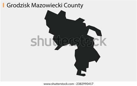 Grodzisk Mazowiecki Map Vector Division Country Stock Vector (Royalty ...