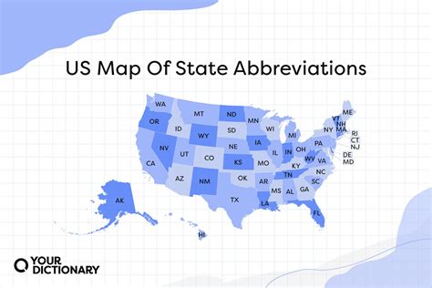 Usa Map With State Names And Abbreviations