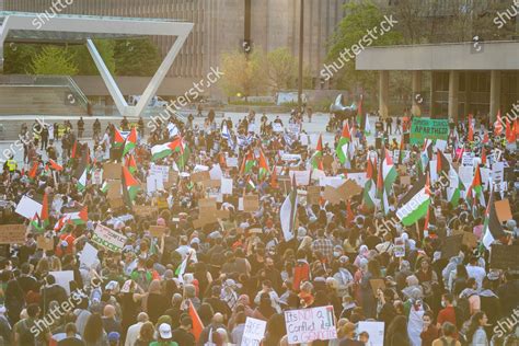 Thousands People Attend Free Palestine Rally Editorial Stock Photo ...