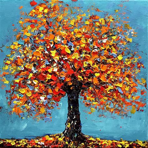 Autumn Tree Painting by Meenakshi Sinha - Fine Art America