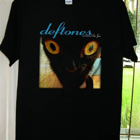 Deftones Around The Fur Cat Black T-Shirt · These... - Depop