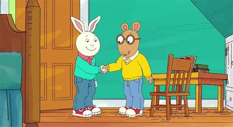 Arthur and Buster shake Hands | Arthur read, Busters, Cartoon