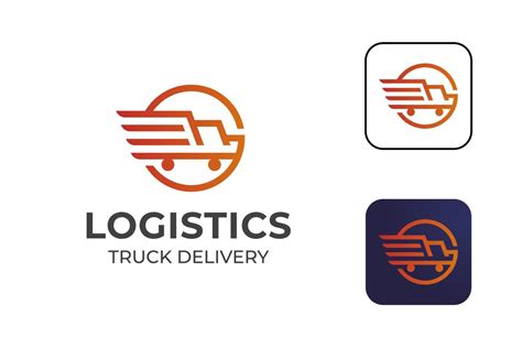 simple modern truck shipment logo design for logistics delivery symbol ...