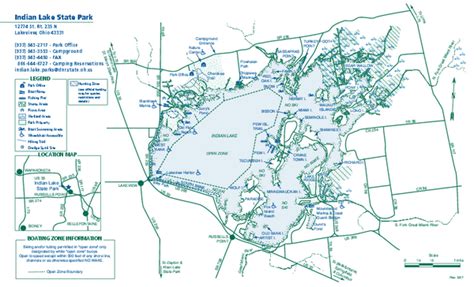 Indian Lake State Park map - Lakeview OH 43331 • mappery