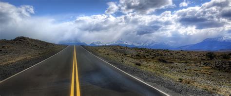 2560x1440 resolution | winding road under heavy clouds photo HD ...