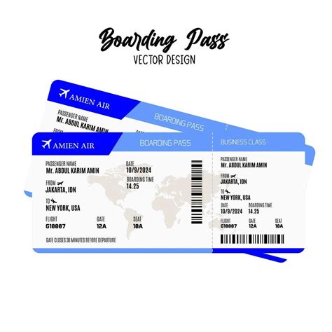 Airlines ticket design template vector 24256817 Vector Art at Vecteezy