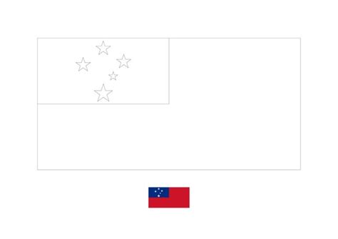 Flag of Samoa coloring page - Free coloring sheets - coloring1.com