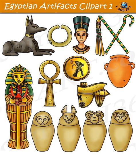 Egyptian Artifacts Clipart Part 1 Digital Download - Clipart 4 School ...