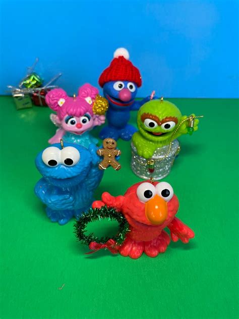 SESAME STREET MUPPETS Christmas Ornaments Set of 5 Licensed - Etsy