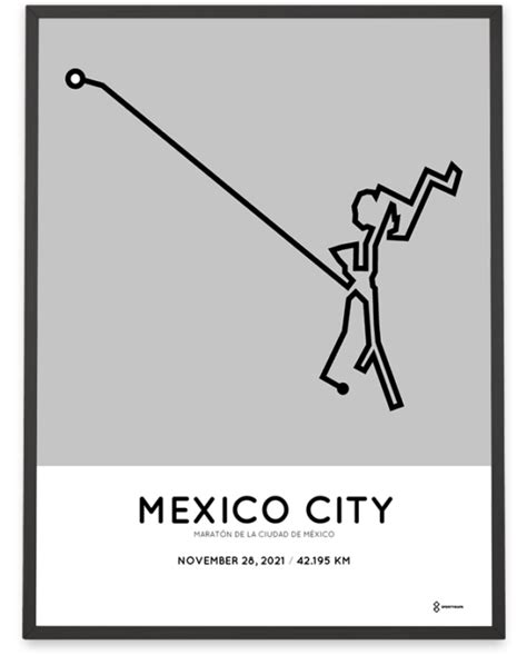 2021 Mexico City marathon print – Sportymaps