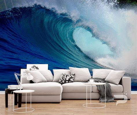 The Perfect Wave MURAL, Ocean Wallpaper, Large Wall Mural, Self ...