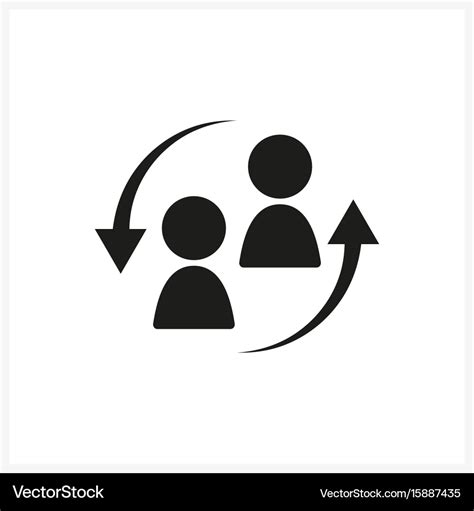 Staff turnover icon in simple black design Vector Image