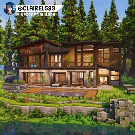 Claire1593 | Patreon | Minecraft houses, Minecraft house plans, Easy ...