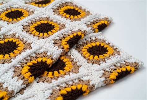 Sunflower Crochet Blanket Free Pattern Web Free Pattern By Karina Rose ...