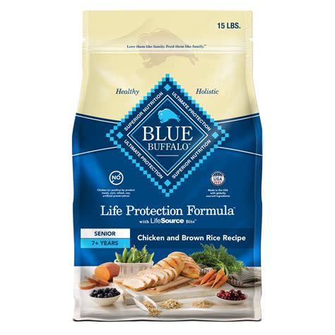 Blue Buffalo Life Protection Formula Chicken & Brown Rice Recipe Senior ...