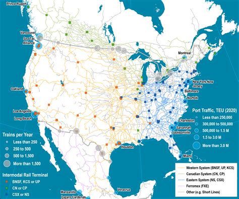 The North American Intermodal Rail System | The Geography of Transport ...