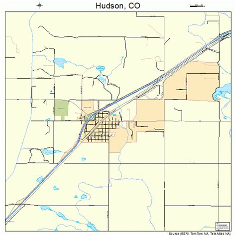 Hudson Colorado Street Map 0837820