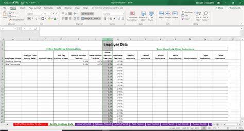 Payroll Template Excel Australia | PDF Template