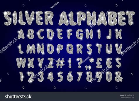 Chrome Alphabet Vector Font Type Letters Stock Vector (Royalty Free ...