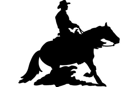 Rodeo Silhouette Cowboy dxf File - Cnc File CNC Free Vectors