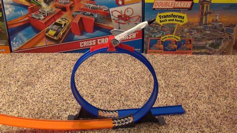 Hot Wheels Loop and Launch Stunt Track Playset with Real Flying Plane ...