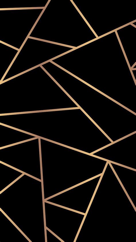 Triangle geometric pattern psd gold black background | premium image by ...