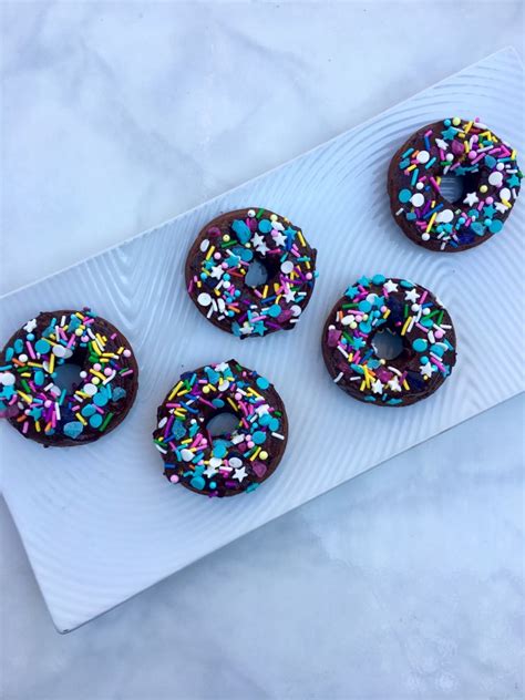 Healthy Chocolate Sprinkle Donuts | Earth To Amy