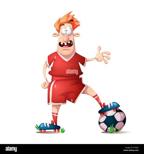 Funny, cute cartoon football player Stock Vector Image & Art - Alamy