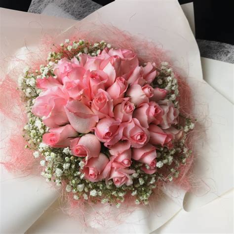 Romantic Pink Roses Bouquet – Nieldelia Florist in KL