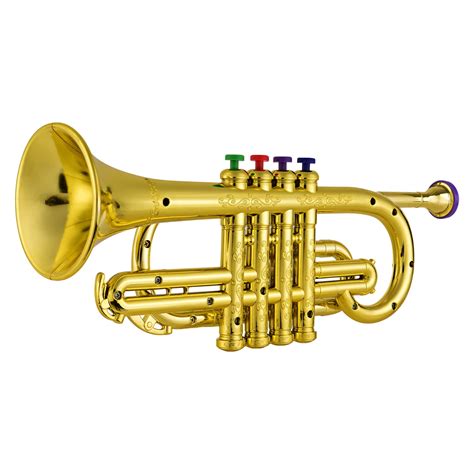 Anself Trumpet Kids Musical Wind Instruments ABS Metallic Gold Trumpet ...