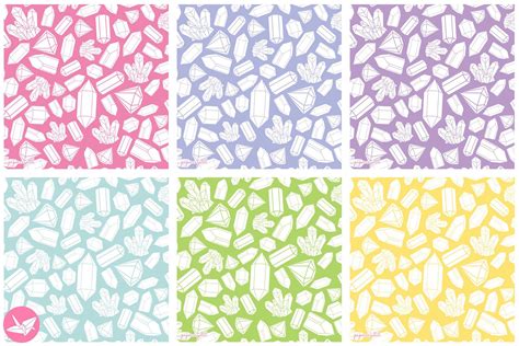 Crystal Pattern Printable Origami Paper - Paper Kawaii Shop