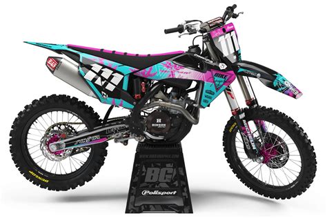 Husqvarna Miami Nights Semi Custom Motocross Graphics - BikeGraphix