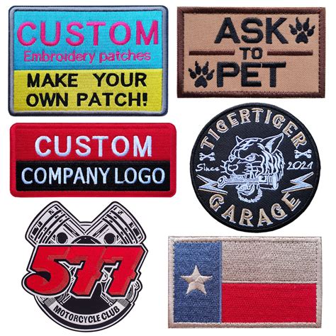 100 Custom logo patches, custom embroidery patches, heat press patches ...