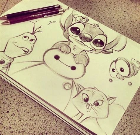 Disney Drawing Ideas Cute Cartoon Drawings Disney Character Drawings ...